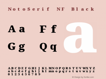 Noto Serif Black Nerd Font Complete Mono Windows Compatible Version 2.000;GOOG;noto-source:20170915:90ef993387c0; ttfautohint (v1.7) Font Sample