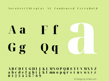 Noto Serif Display Condensed ExtraBold Nerd Font Complete Mono Windows Compatible Version 2.000;GOOG;noto-source:20170915:90ef993387c0; ttfautohint (v1.7)图片样张