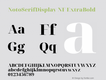 Noto Serif Display ExtraBold Nerd Font Complete Windows Compatible Version 2.000;GOOG;noto-source:20170915:90ef993387c0; ttfautohint (v1.7)图片样张