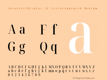 Noto Serif Display ExtraCondensed Medium Nerd Font Complete Mono Windows Compatible Version 2.000;GOOG;noto-source:20170915:90ef993387c0; ttfautohint (v1.7)图片样张