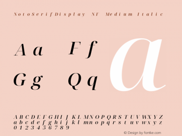 Noto Serif Display Medium Italic Nerd Font Complete Mono Windows Compatible Version 2.000;GOOG;noto-source:20170915:90ef993387c0; ttfautohint (v1.7)图片样张