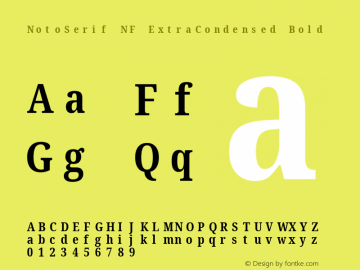 Noto Serif ExtraCondensed Bold Nerd Font Complete Mono Windows Compatible Version 2.000;GOOG;noto-source:20170915:90ef993387c0; ttfautohint (v1.7) Font Sample