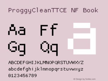 ProggyCleanTT CE Nerd Font Complete Mono Windows Compatible 2004/04/15图片样张