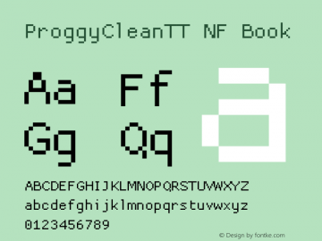 ProggyCleanTT Nerd Font Complete Windows Compatible 2004/04/15图片样张