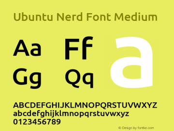 Ubuntu Medium Nerd Font Complete 0.83图片样张