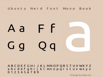 Ubuntu Nerd Font Complete Mono 0.83 Font Sample