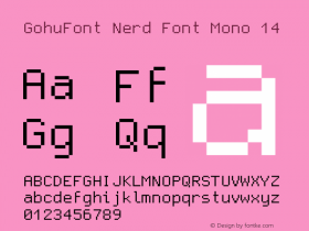 GohuFont Nerd Font Complete Mono Version 001.000;Nerd Fonts 2图片样张