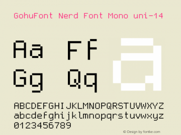 GohuFont Nerd Font Complete Mono Version 001.000;Nerd Fonts 2图片样张