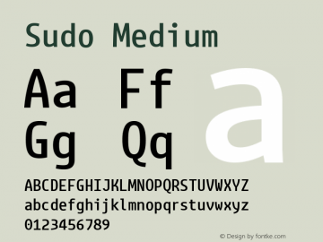 Sudo Medium Version 0.034 Font Sample