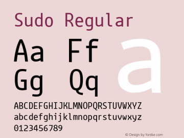 Sudo Regular Version 0.034图片样张