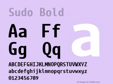 Sudo Bold Version 0.035 Font Sample