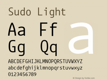 Sudo Light Version 0.035 Font Sample