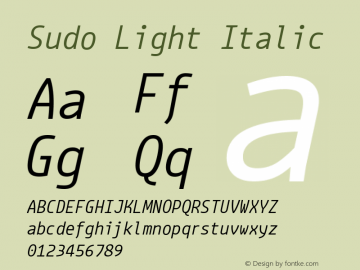 Sudo Light Italic Version 0.035图片样张