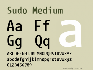 Sudo Medium Version 0.035 Font Sample