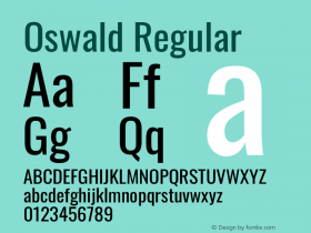 Oswald Regular Version 4.101图片样张