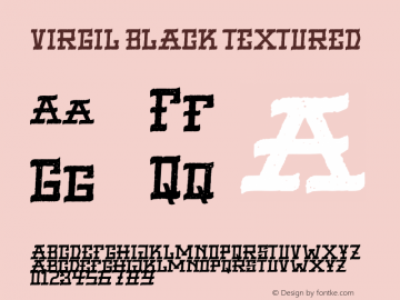 VIRGIL BLACK TEXTURED Version 1.002;Fontself Maker 3.1.1图片样张