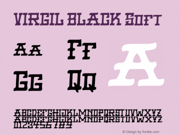 VIRGIL BLACK Soft Version 1.002;Fontself Maker 3.1.1图片样张