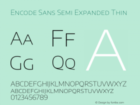 Encode Sans Semi Expd Thin Version 3.000; ttfautohint (v1.8.2) -l 8 -r 50 -G 200 -x 14 -D latn -f none -a nnn -X 