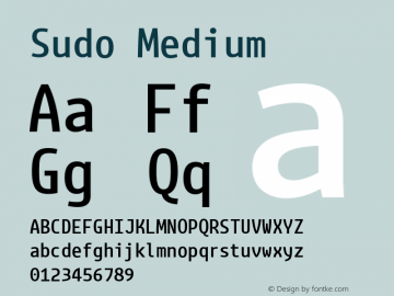 Sudo Medium Version 0.039 Font Sample