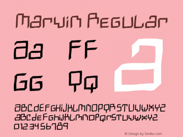 Marvin Version 1.000;PS 001.001;hotconv 1.0.56 Font Sample