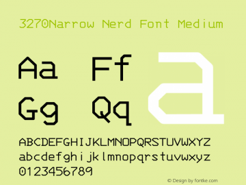 3270 Narrow Nerd Font Complete Version 001.000;Nerd Fonts 2图片样张