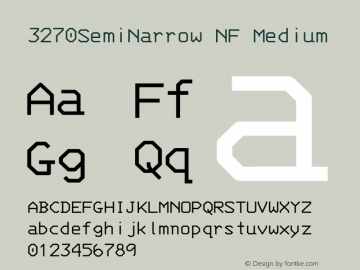 3270 Semi-Narrow Nerd Font Complete Mono Windows Compatible Version 001.000;Nerd Fonts 2 Font Sample