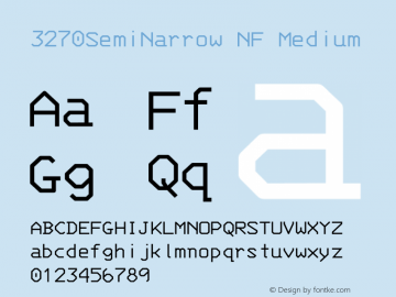 3270 Semi-Narrow Nerd Font Complete Windows Compatible Version 001.000;Nerd Fonts 2 Font Sample