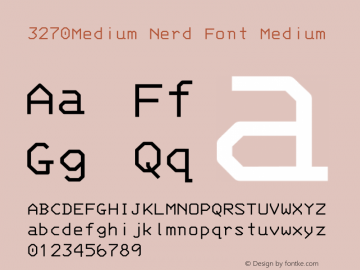 3270-Medium Nerd Font Complete Version 001.000;Nerd Fonts 2 Font Sample