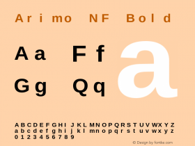 Arimo Bold Nerd Font Complete Mono Windows Compatible Version 1.23 Font Sample