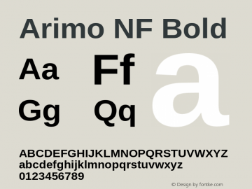 Arimo Bold Nerd Font Complete Windows Compatible Version 1.23图片样张