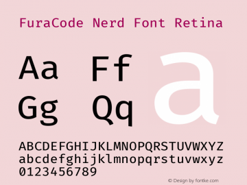 Fura Code Retina Nerd Font Complete Version 1.206 Font Sample