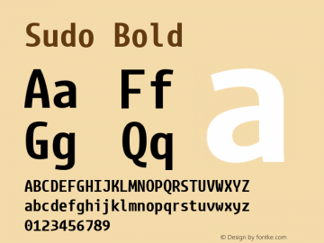 Sudo Bold Version 0.039 Font Sample