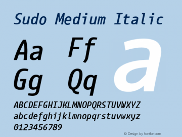 Sudo Medium Italic Version 0.039图片样张