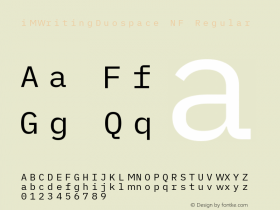 iM Writing Duospace Regular Nerd Font Complete Mono Windows Compatible Version 1.005图片样张