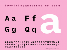 iM Writing Quattro S Bold Nerd Font Complete Mono Windows Compatible Version 2.000图片样张