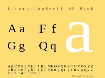 Literation Serif Nerd Font Complete Mono Windows Compatible Version 2.00.5 Font Sample