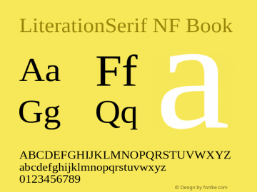 Literation Serif Nerd Font Complete Windows Compatible Version 2.00.5 Font Sample
