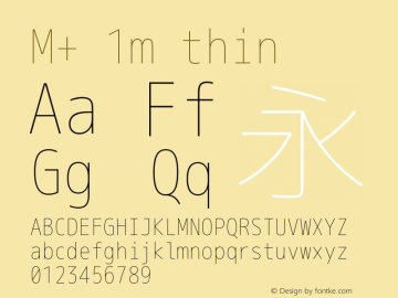 M+ 1m thin 图片样张