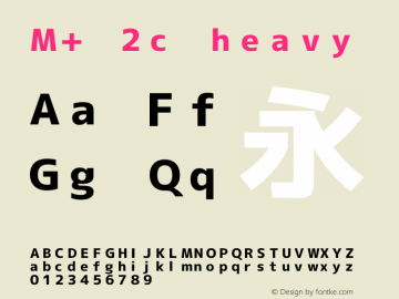 M+ 2c heavy  Font Sample