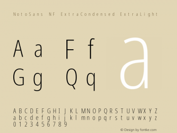 Noto Sans ExtraCondensed ExtraLight Nerd Font Complete Mono Windows Compatible Version 2.000;GOOG;noto-source:20170915:90ef993387c0; ttfautohint (v1.7)图片样张