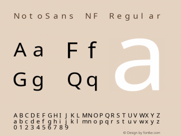 Noto Sans Regular Nerd Font Complete Mono Windows Compatible Version 2.000;GOOG;noto-source:20170915:90ef993387c0; ttfautohint (v1.7) Font Sample