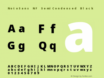 Noto Sans SemiCondensed Black Nerd Font Complete Mono Windows Compatible Version 2.000;GOOG;noto-source:20170915:90ef993387c0; ttfautohint (v1.7)图片样张