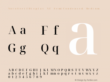 Noto Serif Display SemiCondensed Medium Nerd Font Complete Mono Windows Compatible Version 2.000;GOOG;noto-source:20170915:90ef993387c0; ttfautohint (v1.7) Font Sample