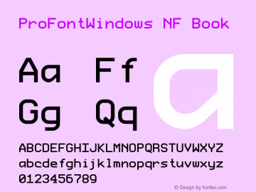 ProFontWindows Nerd Font Complete Mono Windows Compatible ProFontWindows 2.3 Font Sample