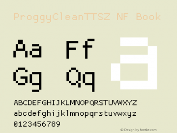 ProggyCleanTTSZ Nerd Font Complete Mono Windows Compatible 2004/04/15图片样张