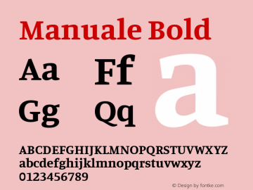 Manuale Bold Version 1.000; ttfautohint (v1.8.1.43-b0c9) Font Sample