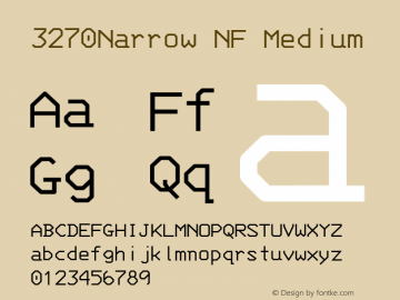 3270 Narrow Nerd Font Complete Windows Compatible Version 001.000;Nerd Fonts 2 Font Sample