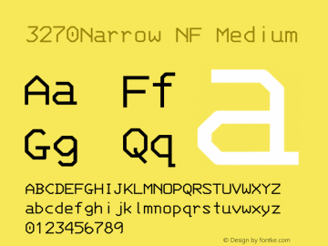 3270 Narrow Nerd Font Complete Windows Compatible Version 001.000;Nerd Fonts 2图片样张