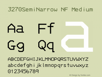 3270 Semi-Narrow Nerd Font Complete Windows Compatible Version 001.000;Nerd Fonts 2 Font Sample