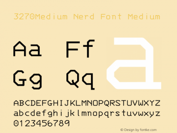 3270-Medium Nerd Font Complete Version 001.000;Nerd Fonts 2 Font Sample